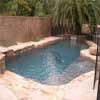 After, quartz coping, stamped concrete, palm tree